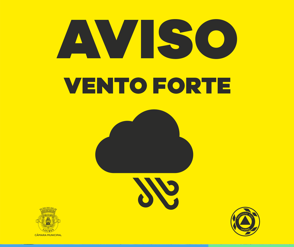 Vento forte - precauções de segurança